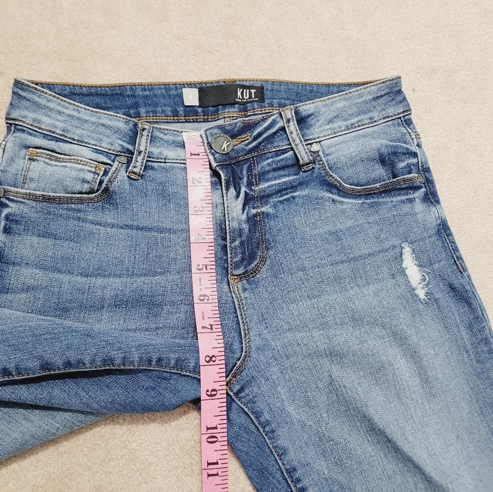 KUT From the Kloth Kurvy Diana Crop Skinny Jeans Women’s Size 4 Stretch Denim - Picture 9 of 14